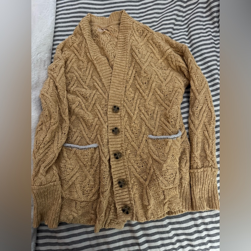 Free People cable knit oversized sweater